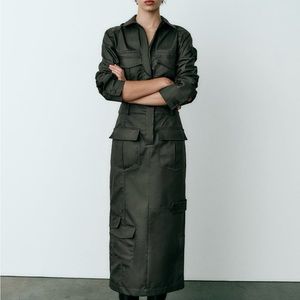 Zara midi shirt dress